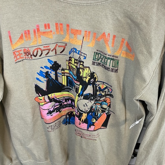 LED ZEPPELIN SWEATER Song Remains the Same Adult Small LS Tan RARE nwt small - Picture 3 of 8